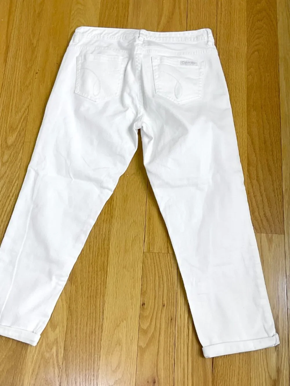 Calvin Klein White Jeans Skinny Cropped Denim (29, 8)